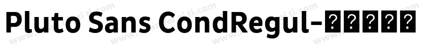 Pluto Sans CondRegul字体转换